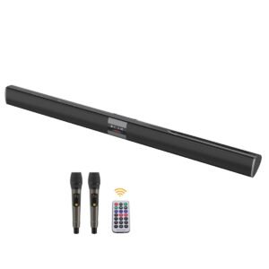E-5005K Bluetooth 5.0 TV Sound Bar Speaker Home Theater with Two Mics 40W