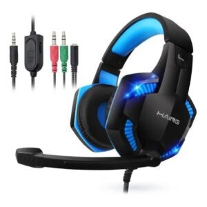 SADES SA901 PC Gaming Headset 7.1 Surround Sound Headphones Noise Canceling Noise Cancelling Gaming Headphones with Microphone and Deep Bass Volume Control