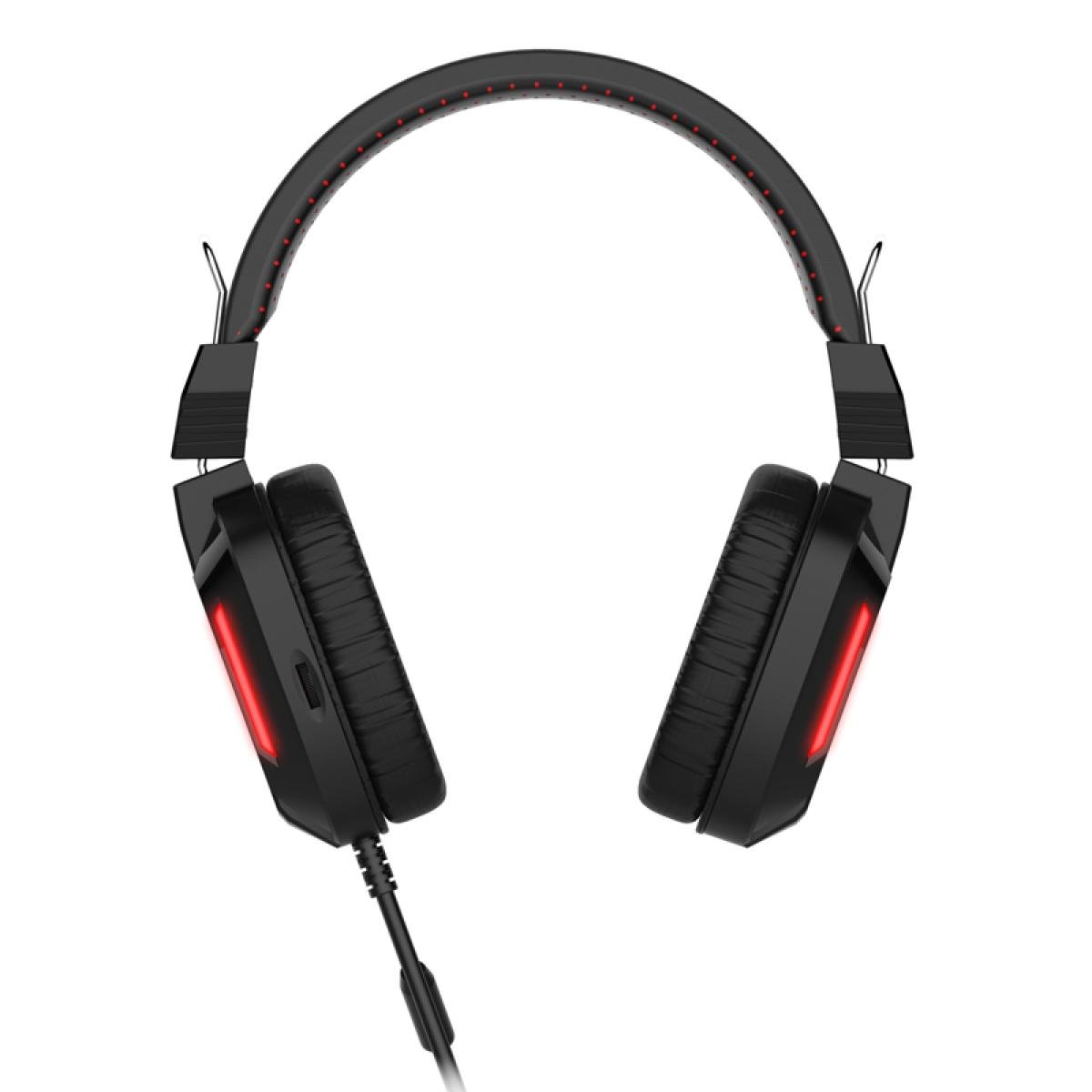 SADES Spirit Wolf Surround Sound 2 Jack Computer Gaming Headset ,LED Light for PC Gamers (Black Red) - Image 4