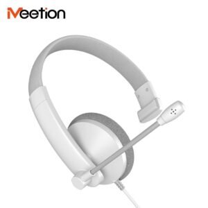 Meetion HP002U Telephony USB Wired Headset -White