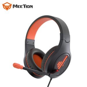Meetion HP021 Stereo Backlit Gaming Wired Headset -Black&Orange