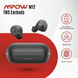 Mpow M12 Wireless Earbuds Black