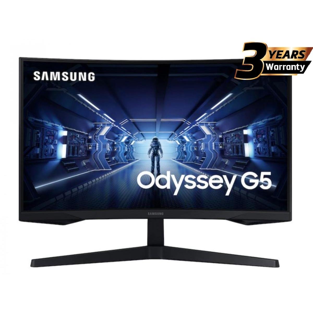 Samsung 27" G5 Odyssey 144Hz 1Ms 2K (2560 x 1440) VA. HDR 600 With , 1000R Curved Screen, FreeSync Premium Gaming Monitor