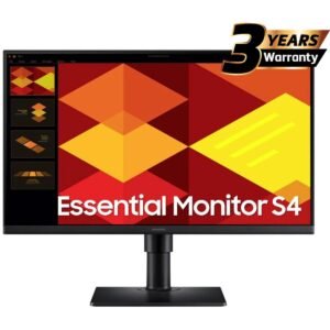 Samsung S4 Essential (D402) 24" Full-HD, IPS Flat Monitor, 100Hz, 5MS (GTG) w/ Ergonomic Stand, Super Slim Design, Eye-Care Mode & Flicker Free