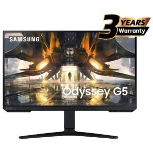 Samsung Odyssey G5 (AG504), 32" Flat Monitor IPS 2K (2560 x 1440) 165Hz 1ms(GTG), HDR10, 99% sRGB, 10Bit, G-Sync Compatible w/ Ergonomic Stand