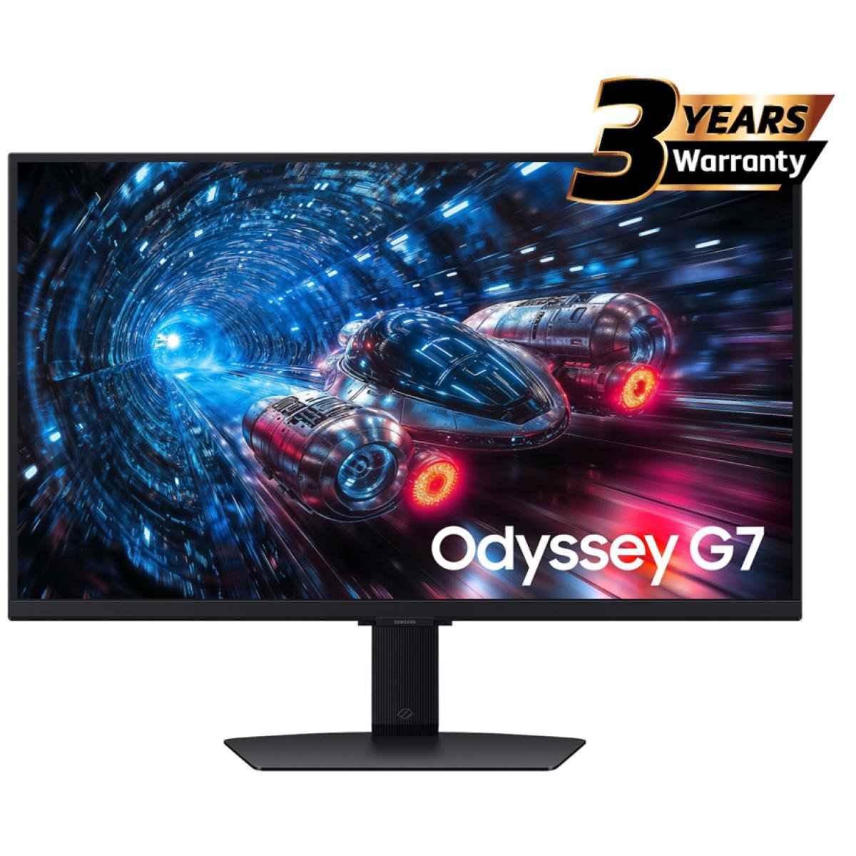 Samsung Odyssey G7 (2025) (FG706) 27" Flat Monitor IPS Dual Mode (4K 180Hz Or FHD 360Hz) 1ms(GTG), 10Bit, HDR10+, 99% sRGB, HDMI 2.1, G-Sync Compatible w/ New Design, Ergonomic Stand