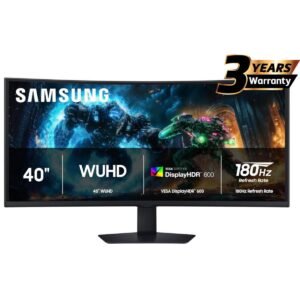 Samsung Odyssey G7 (2025) (FG750) 40" Curved Monitor VA 5K2K / WUHD (5120 x 2160) 180Hz 1ms(GTG), 10Bit, HDR10+, 99% sRGB, HDMI 2.1, FreeSync Premium Pro w/ New Design, Core Sync, Ergonomic Stand