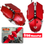 Meetion Metallic Programmable Gaming Mouse Wired M985 Red