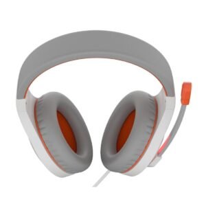 MeeTion MT-HP021 Stereo Gaming Headphones White Orange Lightweight Backlit