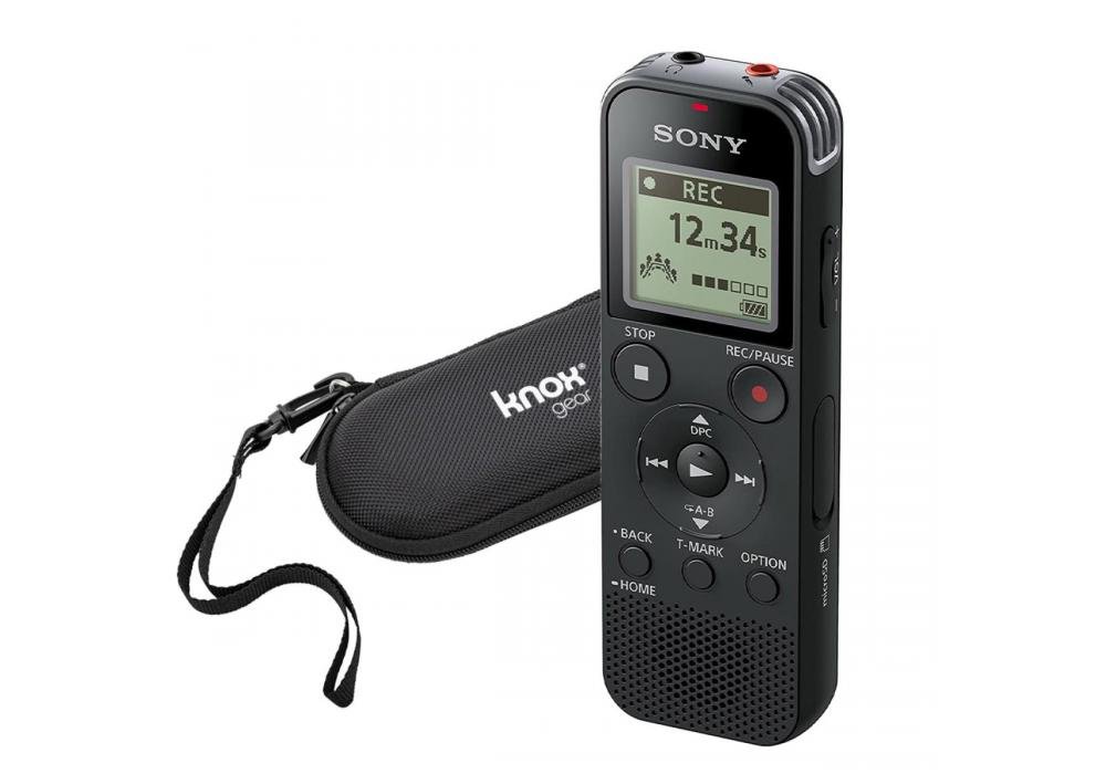 Sony ICD-PX470 Stereo Digital Voice Recorder with Built-in USB Voice Recorder Up to 55 Hours Of battery Life For Extended Recording Reduces Background Noise , Black