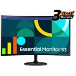 Samsung S3 Essential (D362) 27" Full-HD, VA Curved Monitor, 100Hz, 4MS (GTG), Narrow Border Design, Eye-Care Mode & Flicker Free