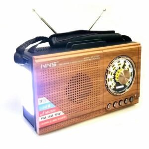 stereo NS-3225BT sound am/fm multiband radio old style wooden color radio