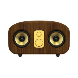 E-3401 Walnut Wood Grain Metal Bluetooth Speaker