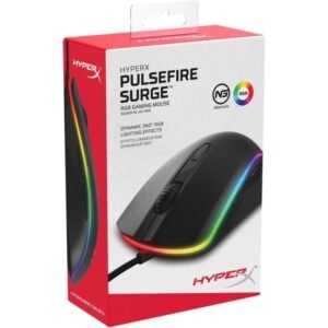 HP HyperX Pulsefire Surge Gaming Mouse RGB Wired Pixart 3389 Sensor up to 16000 DPI 6 Buttons - Black