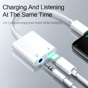 JOYROOM S-Y105 Lightning to 3.5mm+Lightning adapter support calling