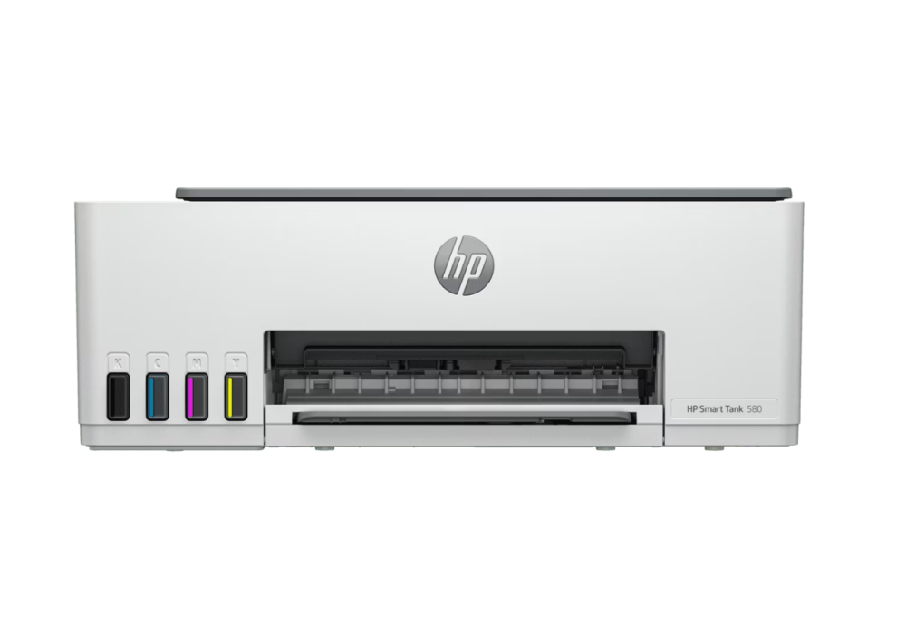 HP Smart Tank 580 All-in-One Printer ,Ink Color Black & Color , Wi-Fi / Bluetooth, Up to 12,000 black pages and 6,000 color pages