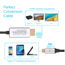 Promate HDLink-60H USB C to HDMI Cable Adapter (Thunderbolt 3 Compatible), High-Speed HDMI 1.8m Cable with 4K 60Hz UHD Support - 2 Year Warranty - Image 3