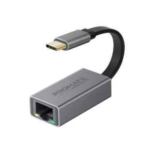 Promate GigaLink-C Ultra-Fast USB-C to Gigabit Ethernet Network Adapter 10/100/1000Mbps RJ45 Gigabit