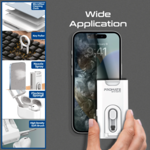 Promate ShineKit, 8-in-1 Electronic Cleaner Kit with, High-Density Brush, Spray Bottl and Phone Holder