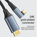 Joyroom SY-20C1 TYPE-C to HDMI 4K cable 2m-gray - Image 4