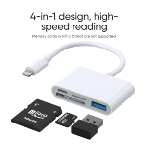 Joyroom S-H142 Lightning to USB OTG card reader 12cm-white