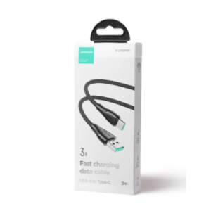 Joyroom USB - USB C 3A cable Surpass Series for fast charging and data transfer 1.2 m black (S-UC027A11)