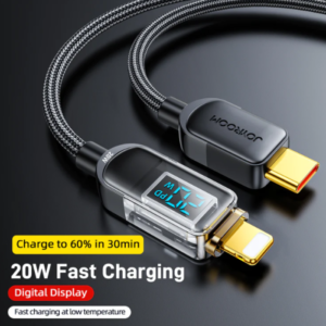 Joyroom S-CL020A4 20W Digital Display Fast Charging Data Cable 1.2m Type c to Lightning Cable