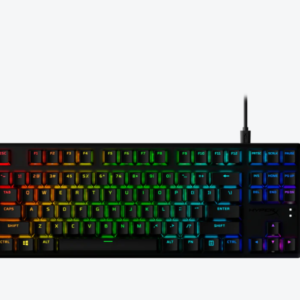 HyperX Alloy Origins Core PBT - TKL Mechanical Gaming Keyboard, PBT Keycaps, RGB lighting, Compact, Aluminum Body, Customizable with HyperX NGENUITY, Onboard Memory - HyperX Linear Red Switch