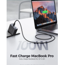 Joyroom JR-TCG04EU GaN charger with power up to 100W with 3 USB-C and 1 USB-A ports + USB-C / USB-C 100W cable - black · Gives off less heat while charging - 18 Months Warranty - Image 2