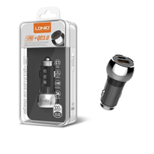 LDNIO Car Charger C1 PD Protocol + QC3.0 Type-C Qualcomm 3.0 with Fast Charging & Cable USB to Type-C