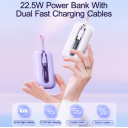 Joyroom JR-L012/013 Colorful Series mini Power Bank with Dual Cables 10000mAh 18 Month Warranty (White) - Image 5