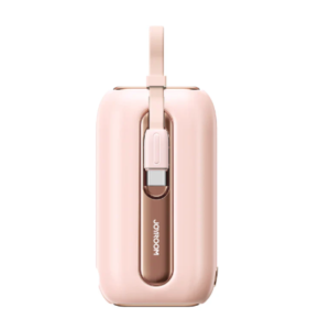 Joyroom JR-L012/013 Colorful Series mini Power Bank with Dual Cables 10000mAh 18 Month Warranty (Rose Pink)