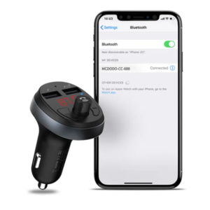 Mcdodo Bluetooth FM Transmitter MP3 Car Charger 3Amp LED display car charger voltage, FM frequency and working status information -5V,3A for charging