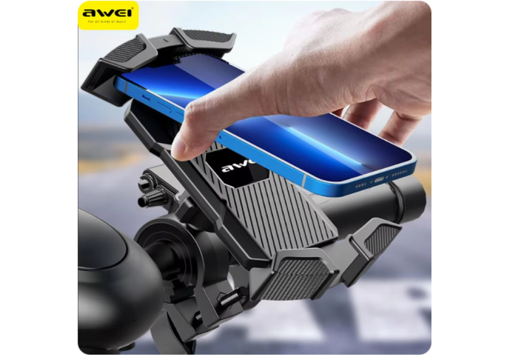 Awei X47 Protable Outdoor Car Phone Holder Stand For Bicycle Motorcycle Bike Phone Mount for Cycling Camping Bracket
