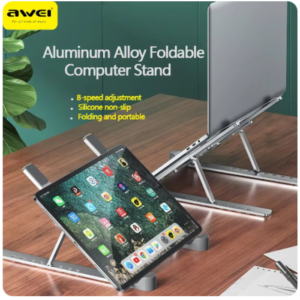 Awei X26 Multi Height Adjustment Cooling Laptop Holder Foldable Aluminum Alloy Computer Cooling Holder Bracket for Gaming