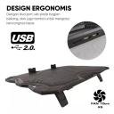 Gaming Laptop Cooling Pad 15.6-17.3 Inch, Laptop Cooler Pad, Laptop Cooling Stand with 5 Quiet Fans and 6 Height Adjustable, Dual USB 2.0 Ports with Blue LEDs - Image 2