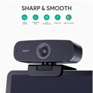 AUKEY PC-W3 Impression 1080p Webcam Live Streaming Camera with Stereo Noise Reduction Microphone