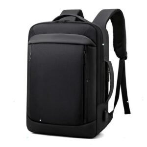 Business Backpack Casual Waterproof Computer Up to 17" Backpack Student Bag Large Capacity Travel Bag - Black