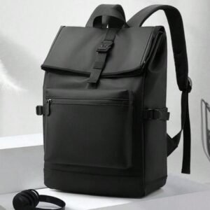 Multifunctional Business Backpack Laptop 17 Inch (43cm), Casual Waterproof Backpack Great for Urban Backpacks, for Travel Hiking Daily Life, Classic British Retro Plaid Design - Black