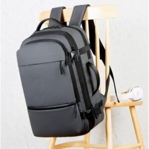 Backpack Large Capacity Expandable Backpack Multifunction USB Charging  Business Bag For Laptop Up to 17.6" Luggage Bag - Gray
