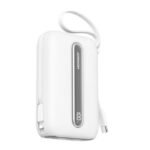 Joyroom JR-L012 Plus Colorful Series mini Power Bank with Dual Cables 20000mAh 18 Month Warranty (White)