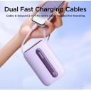 Joyroom JR-L012 Plus Colorful Series mini Power Bank with Dual Cables 20000mAh 18 Month Warranty (White) - Image 5