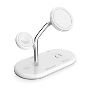 Promate MagSafe Charging Station with 5W Magnetic MFi Apple Watch Charger,15W Charging Stand,24W USB-C Power Delivery Port and 5W/10W Qi Charging Pad for AirPods Pro,iPhone 14,iPad Air