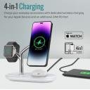 Promate MagSafe Charging Station with 5W Magnetic MFi Apple Watch Charger,15W Charging Stand,24W USB-C Power Delivery Port and 5W/10W Qi Charging Pad for AirPods Pro,iPhone 14,iPad Air - Image 2