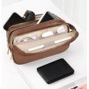 WiWU Salem Pouch LUX PU Leather Metal Zipper Luxurious Design - Brown - Image 3