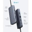 Anker USB C Hub, Dual-Display USB-C Hub 10-in-1 4K HDMI, 1080p VGA, 5 Gbps USB-C port, Three 5 Gbps USB-A, 100W USB-C PD-IN, an Ethernet, & SD / TF card slot - 18 Month Warranty - Image 4