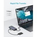 Anker USB C Hub, Dual-Display USB-C Hub 10-in-1 4K HDMI, 1080p VGA, 5 Gbps USB-C port, Three 5 Gbps USB-A, 100W USB-C PD-IN, an Ethernet, & SD / TF card slot - 18 Month Warranty - Image 2