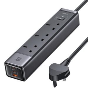 Mcdodo Surge Protection Power Strip with 6 Outputs Including 2 USB-C Ports,1 USB-A Port,& 3 AC Outlets USB-C port supports Max.30W fast charging for laptops, phones - 18 Months Warranty