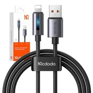 Mcdodo CA-5660 USB-A to Lightning cable with flashing light 1.2m (black) - 18 Months Warranty