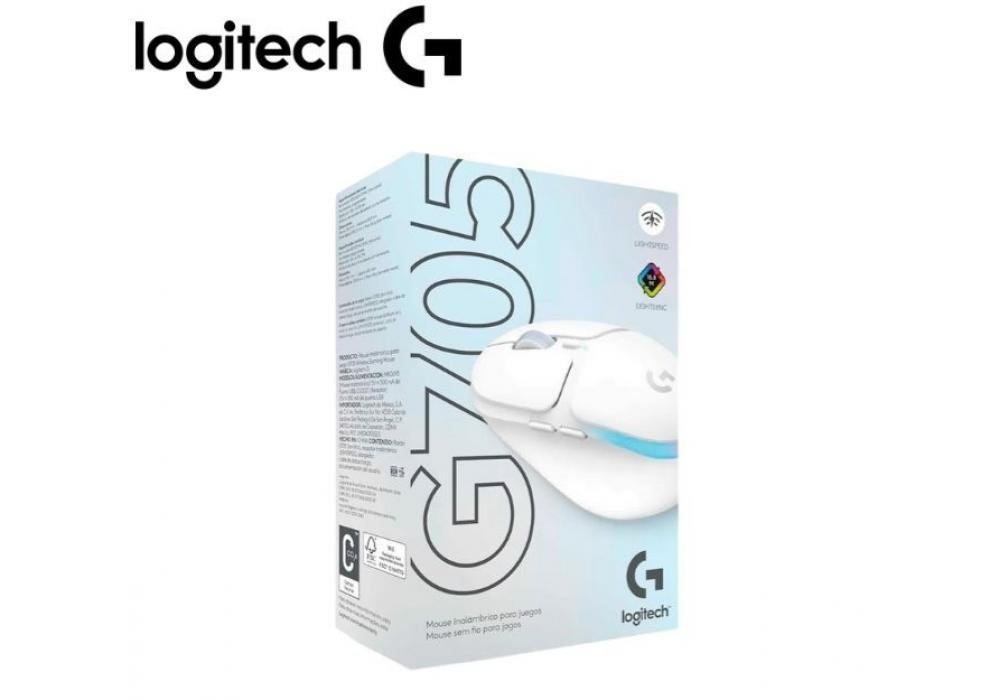 Logitech G705 Wireless Gaming Mouse, Customizable LIGHTSYNC RGB Lighting, Lightspeed Wireless, Bluetooth Connectivity, Lightweight, PC/Mac/Laptop - White Mist